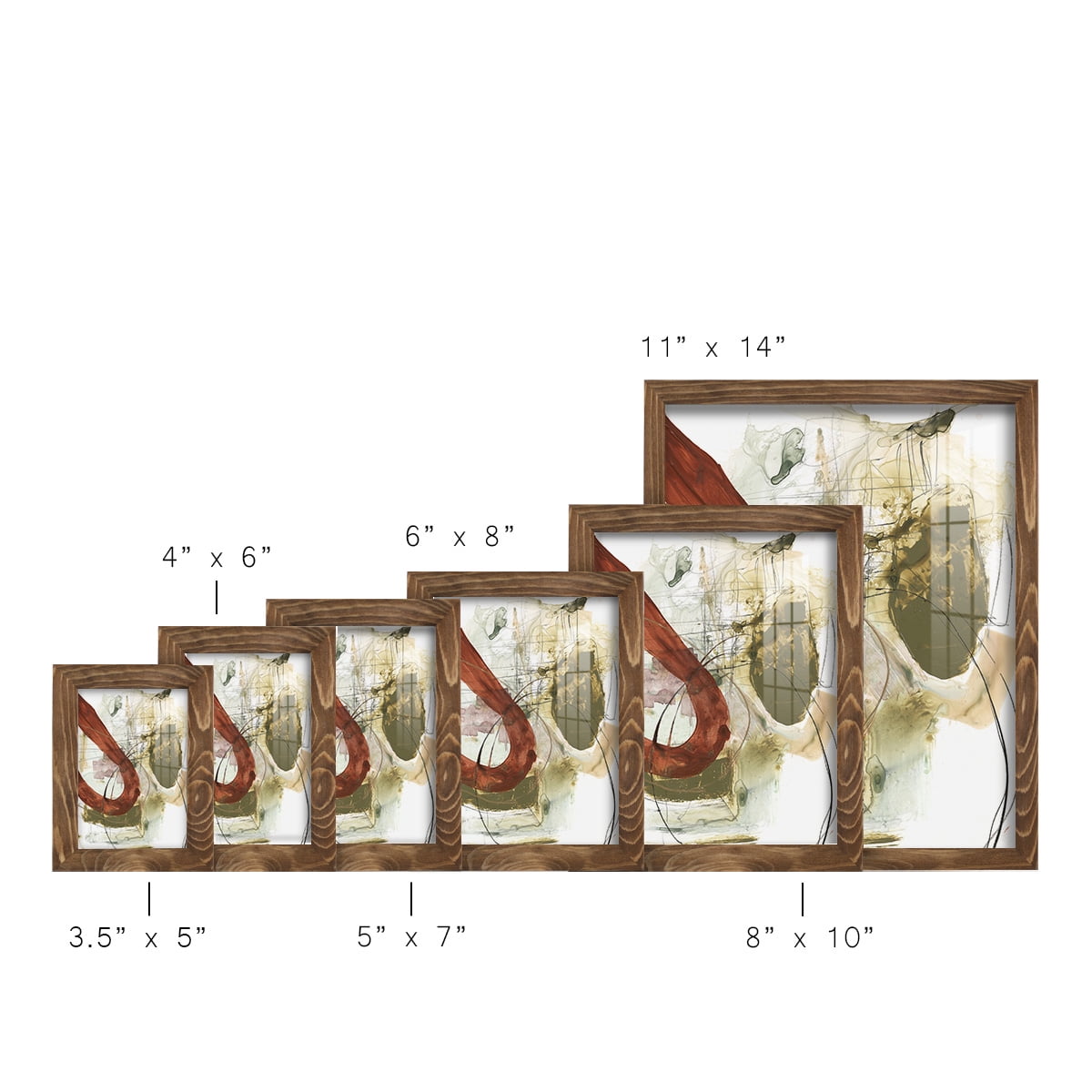 Rusted Loops I - Framed Print w/glass - Walnut