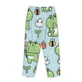 thumbnail image 5 of Xecao Cute Floral Frog Women's Straight Lounge Pajama Pants: The Epitome of Relaxed Sleepwear, 5 of 9