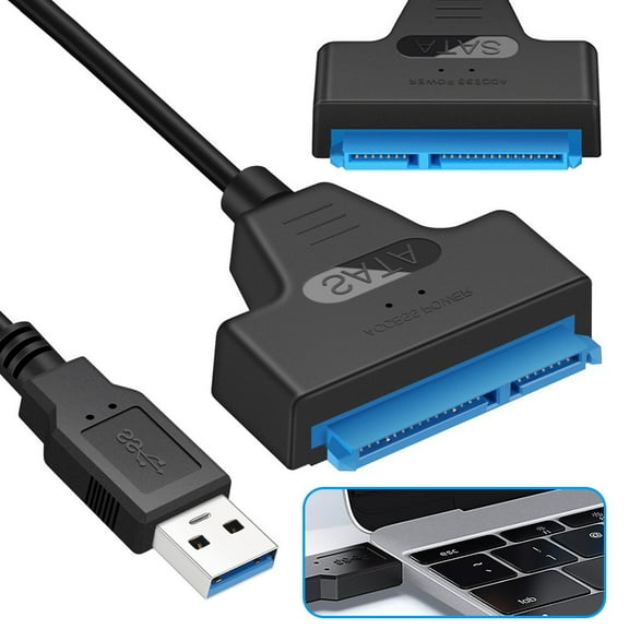 AMERTEER USB 3.0 to SATA III Adapter Cable with UASP SATA to USB Converter for 2.5" Hard Drives Disk HDD and Solid State Drives SSD Cable Converter
