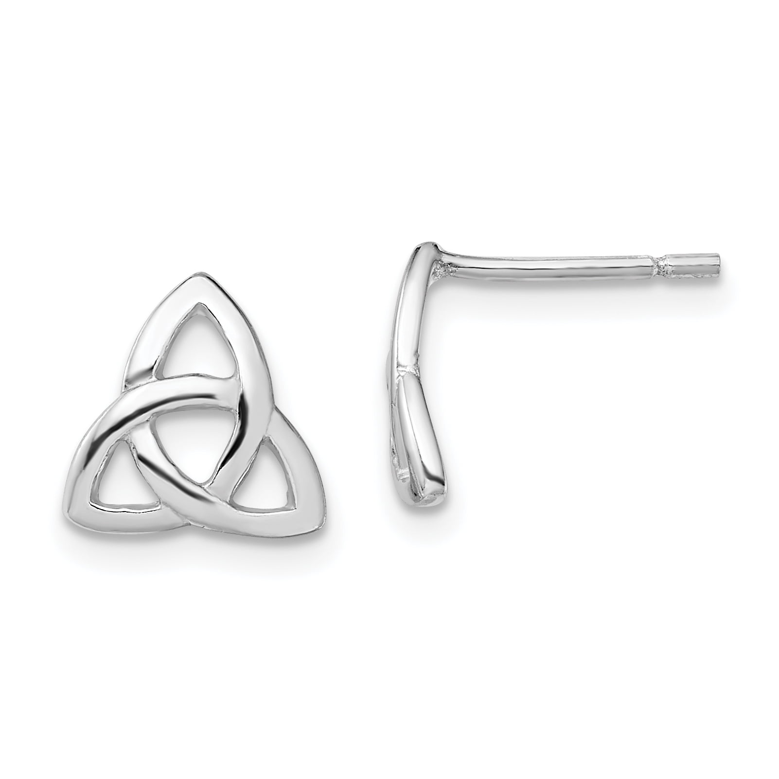 925 Sterling Silver Irish Claddagh Celtic Knot Pendant Necklace - 18 Inch Rolo Chain, Gift Box Included