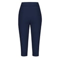 thumbnail image 4 of Women's Sweatpants Capri Pants Workout Exercise Cropped Joggers Running Drawstring Lounge Pants Side Pockets Ladies Comfy Plus Size 2026 Trendy Outfits Lightweight Cute Fashion Dressy Clothes Navy, 4 of 7