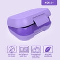 thumbnail image 3 of Bentgo Kids Snack - 2 Compartment Leak-Proof Bento Box Container for Snacks and Small Meals, Easy-Open Latch, Dishwasher Safe, BPA-Free for School, Daycare, & Sports - Ideal for Ages 3+ (Purple), 3 of 8
