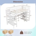 thumbnail image 3 of Gymax Twin Size Loft Bed w/ Desk & Storage Stairs Solid Wood Loft Bed Frame w/Shelves, 3 of 10