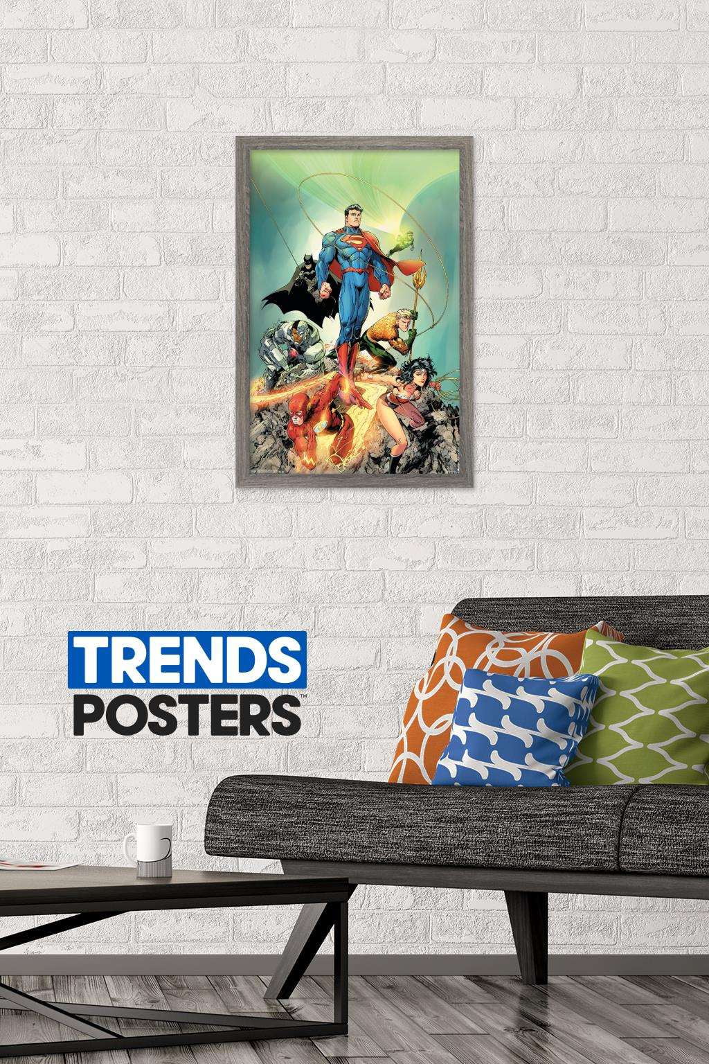 DC Comics - Justice League of America - Unite Wall Poster, 14.725" x 22.375", Framed
