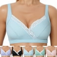 thumbnail image 5 of ZACPNCV Nursing Bras for Breastfeeding Seamless Comfort Maternity Bralette Wireless Pregnancy Sleep Bra with Support Green L, 5 of 5