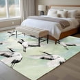 thumbnail image 5 of Teal White Birds Area Rugs Collection 5'x8', Vintage Animals Farmhouse Retro Art Non Slip Indoor Rectangle Throw Runner Rug Floor Mat Carpet for Living Room Dining Table Bedroom Nursery, 5 of 9