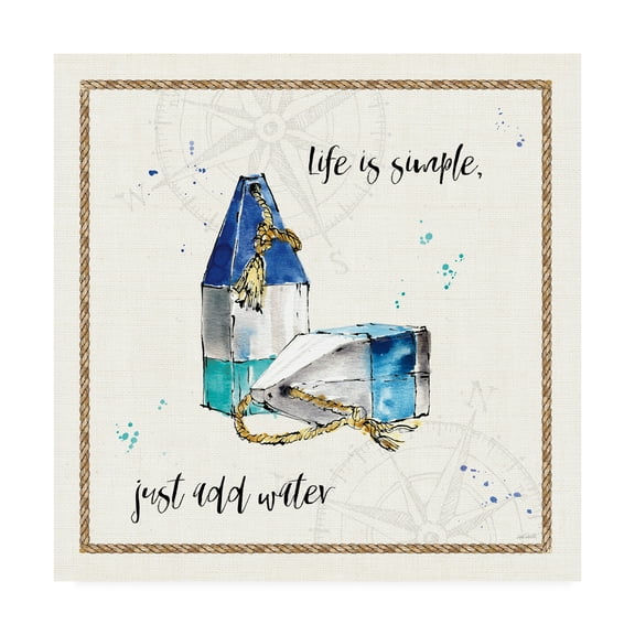 Trademark Fine Art 'Coastal Buoys VI Life' Canvas Art by Anne Tavoletti