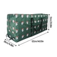 thumbnail image 3 of Bolsa de almacenamiento para árbol de Navidad con cierre de cremallera, organizador para colgar colgantes Cabeza de Papá Noel verde, 3 of 9