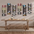 thumbnail image 2 of Estante para vino de pared estante para vino 9 botellas soporte para botellas de vino metal negro barra doméstica cocina, 2 of 7