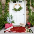 thumbnail image 4 of Christmas Kitchen Rugs 2 PCS, Merry Christmas Kitchen Rug, Non Skid Washable Padded Soft Comfort Kitchen Rugs Set (17"x47"+17"x30",Merry Christmas), 4 of 8