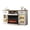 Brown+White, variant on IVV 58-Inch TV Stand with 24" Electric Fireplace Insert, LED Entertainment Center with 2 Glass Doors & 2 Drawers & Adjustable Light Strip, Rustic Media Cabinet for Living Room, Brown+White