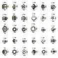 thumbnail image 3 of U8MO 30pcs Antique silver Spacer Bead Loose Beads For Handmade Bracelet Necklace-14# 6mm, 3 of 9