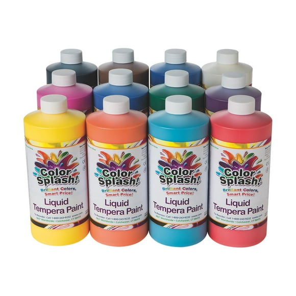 Color Splash! - Paint - tempera - assorted colors - 32 fl.oz (pack of 12)
