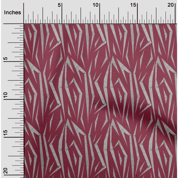 oneOone Cotton Silk Burgundy Fabric Skins Animal Fabric For Sewing Printed Craft Fabric By The Yard 42 Inch Wide