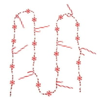 LOLIPPYY Christmas Garland Red Beaded String with Candy Decor for Home and Party Hanging Decoration