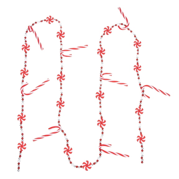 LOLIPPYY Christmas Garland Red Beaded String with Candy Decor for Home and Party Hanging Decoration