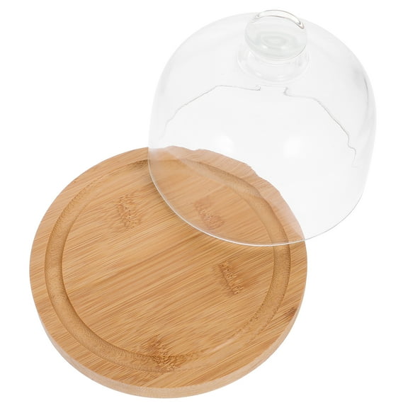 Transparent Glass Cover Tv Trays Cake Plate Fruit Tray Biscuit Display Plate Cake Stand with Lid Party Plate