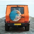 thumbnail image 6 of Naloa Shells and Starfish PVC Leather Spare Tire Wheel Cover for Car Truck SUV Camper Trailer Universal Fit many size16 inch, 6 of 6