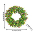 thumbnail image 5 of Esaierr Simulation Small Flower Decoration Garland Wreath Flower Door Hanging Purple Yellow Pink Floral Wreath, 5 of 5