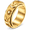Gold, variant on Men’s Stainless Steel Sun Moon Star Spinner Ring, Celestial Pattern, Textured Band, Sizes 6-13, Graphic Style for Daily Wear, Parties and Casual Outings, Birthday Gift