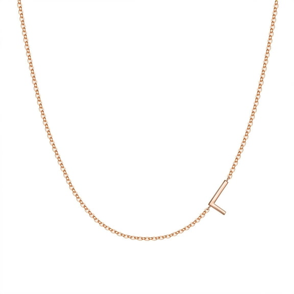 TINGN S925 Sterling Silver Initial Necklacess for Women Rose/Silver Initial Necklaces