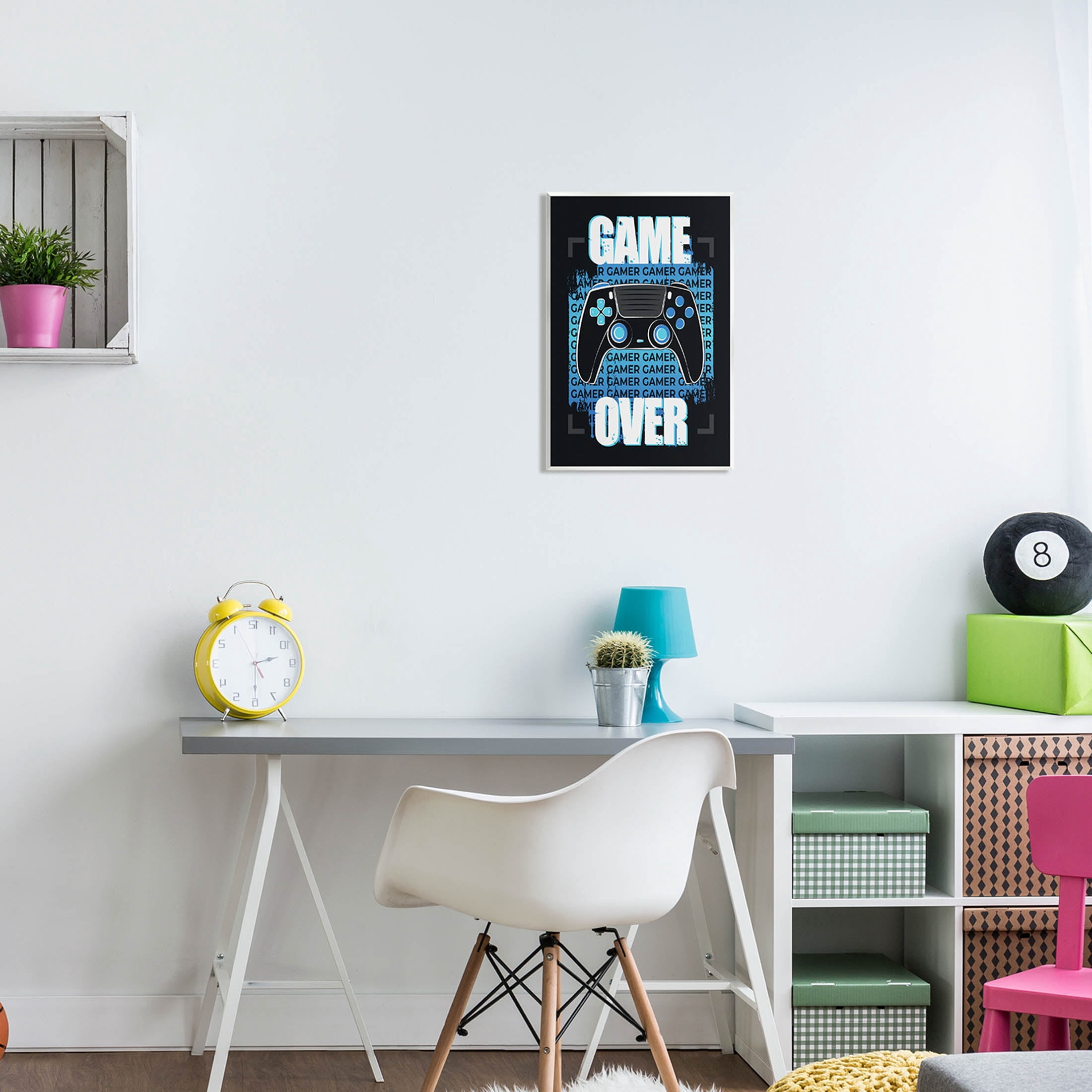 Game Over Controller Phrase Art for Kids Graphic Art Unframed Art Print Wall Art