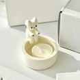 thumbnail image 3 of Tnobhg Cartoon Animal Candle Holder Living Room Kitchen Bathroom Resin Kitten Dog Rabbit Candlestick Desktop Decoration Christmas Gift, 3 of 7