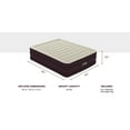 Bestway® Maroon Tritech Airbed Queen 20" with Builtin AC Pump