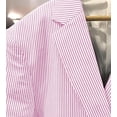 thumbnail image 3 of Boys Seersucker Suit 2-Piece Set: Blazer & Shorts for Formal Occasions Breathable Pinstripe Toddler/Kid/Teen Sizes, 3 of 7