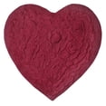 thumbnail image 6 of Home Weavers Bell Flower Collection Bathroom Rug Heart Shaped Plush Rug Shower Floor Bathroom Bath Rug Non-Slip Soft Absorbent, Machine Washable Bath Mats for Bathroom Floor 25"x25" Heart, Red, 6 of 9