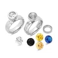 thumbnail image 1 of Bague CZ Interchangeable en Acier Inoxydable, 1 of 1