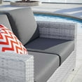 thumbnail image 5 of Lounge Loveseat Sofa, Rattan, Wicker, Grey Gray, Modern Contemporary Urban Design, Outdoor Patio Balcony Cafe Bistro Garden Furniture Hotel Hospitality, 5 of 8
