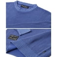 thumbnail image 5 of ZIMEGO Men's Classic Vintage Color Wash Ribbed Crew Neck Pullover Casual Sweater, 5 of 6