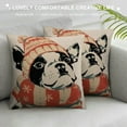 thumbnail image 3 of Patifu Christmas Pillow Covers  Boston Terrier Christmas Decorations Pillowcase Xmas Dog Throw Pillow Covers Home Sofa Living Room Decorative Cushion Case 12x12in, 3 of 5