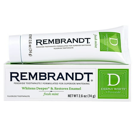 Rembrandt Deeply White + Peroxide Whitening Toothpaste 2.6 oz (pack of 6)