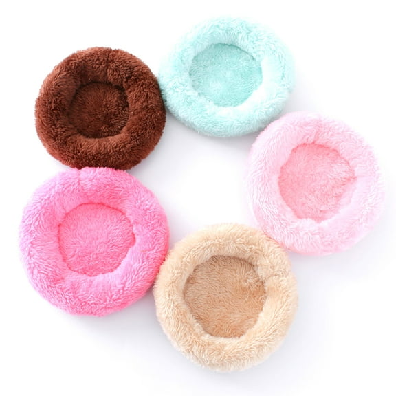 PBPBOX 3Set Round Small Animal Bed Warm Bedding for Rabbits Cotton Velvet Easy to Clean for Pets