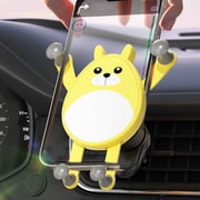 YIMWNYI Phone Mount, Cute Mobile Phone Holder, Car Navigation Bracket, Universal Phone Cradle, 360° Rotating Support, Non-Slip Design, Shock Absorption Clamp