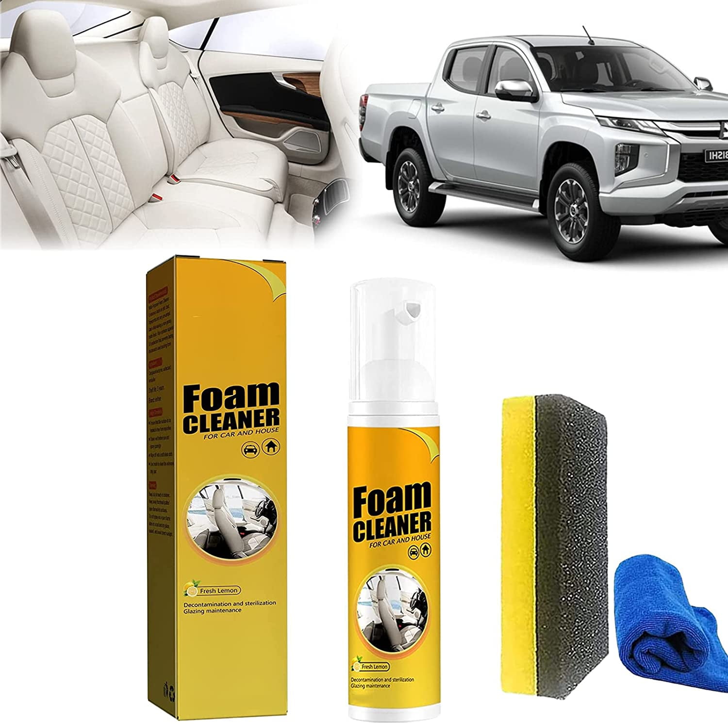 Car Magic Foam Cleaner All Purpose, Car Seat Cleaner Foam Cleaner for
