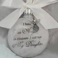 thumbnail image 5 of Christmas Tree Ball Ornaments Clear Feather Ball Angel Memorial Ornament I Have an Angel in Heaven I Call Her Mom - Family Memorial Loss of Loved One Hanging Pendant Xmas Tree Décor, 5 of 6