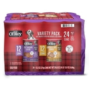 Ol' Roy Filet Mignon Flavor and Chicken and Rice Flavor Wet Dog Food Variety Pack, 13.2 oz Cans, 24 Pack