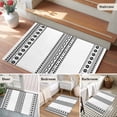 thumbnail image 6 of White Boho Large Area Rugs for Bedroom Living Room, Non Slip Carpet Bedside Rug, Farmhouse Simple Abstract Striped Geometric Rectangular Floor Cover Kitchen Accent Rug 2'x3' for Dining Room/Office, 6 of 9