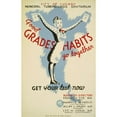 thumbnail image 2 of Anonymous 17x24 Black Ornate Framed Double Matted Museum Art Print Titled: Good Grades - Habits Go Together (1939), 2 of 5