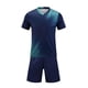thumbnail image 2 of Conjuntos de blusas y camisas de manga corta con cuello en V. Conjunto de traje de fútbol de color sólido para niños para juegos deportivos universitarios, partidos de rendimiento, uniformes de entren, 2 of 5