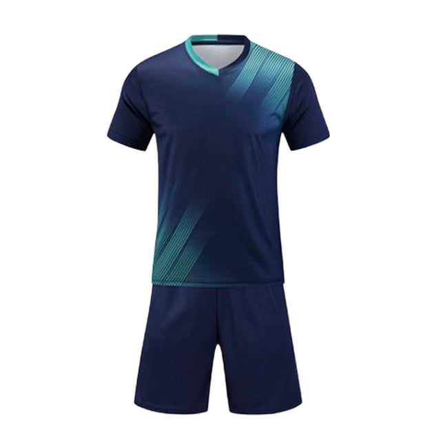 Odeerbi Juego de Uniformes de Entrenamiento de Fútbol de Niños Gradiente Manga Corta Camiseta Pantalones Cortos Secos Rápidos Juegos Atléticos de Fútbol Para 4-13 Años