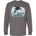 thumbnail image 3 of Inktastic Homer Alaska Whale Long Sleeve T-Shirt, 3 of 5