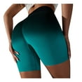 thumbnail image 2 of Rciityk Yoga Shorts for Women Tummys Control High Waist Biker Shorts Gradient Workout Butt Lifting Tights Women's Yoga Shorts, 2 of 7