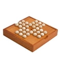 thumbnail image 2 of Juego de mesa solitario,Juego de mesa solitario Juego de mesa solitario de madera,Juego de mesa solitario hecho a mano 34 ,Juego de solitario Rompecabezas de madera Juego de mesa, 2 of 6