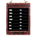 thumbnail image 4 of Excello Global Products Business Hours Hanging Chalkboard Rustic Decorative Erasable Chalk Boards for Restaurant Door Hangable Shabby Chic Wooden Sign - EGP-HD-0311, 4 of 4