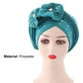 thumbnail image 7 of Yesbay Shiny Lady African Headtie Skin-friendly Rhinestone Knot African Headwrap, 7 of 7