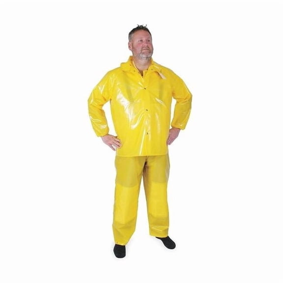 Condor Rain Jacket w/Detachable Hood,Yellow,4XL 4PCK5
